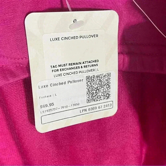 Fabletics Luxe Cinched Pullover Pink Size Large - Picture 4 of 4